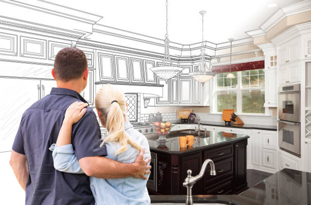 Custom kitchen cabinets installed in a Newtown home